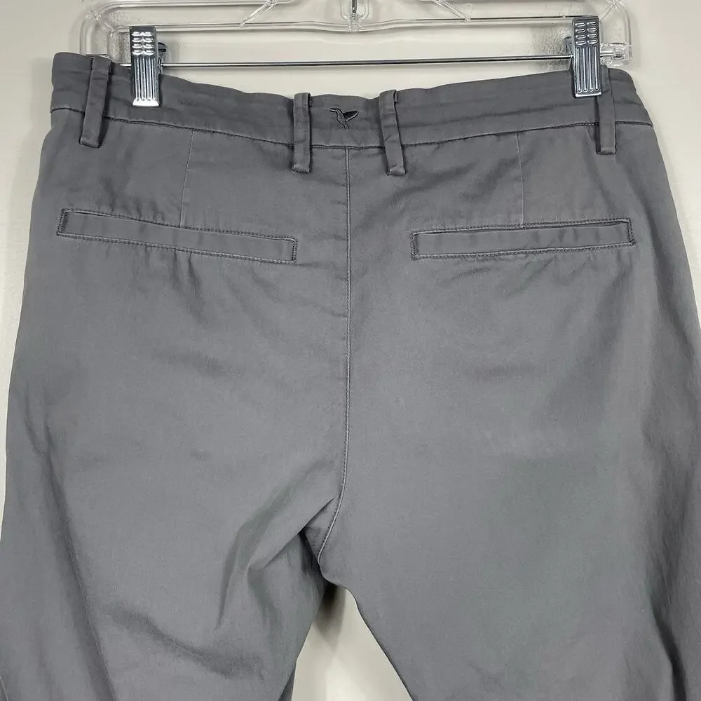 Birddogs Chino Pants Men's 30x28 Gray Stretch Performance Casual Golf Comfort